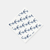 海航海のいかり男の赤ちゃんシャワーナプキン スタンダードカクテルナプキン (角)