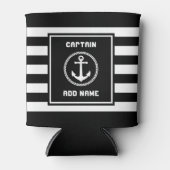 海航海のいかり船長の名前またはボートを剥いだ 缶クーラー (正面)