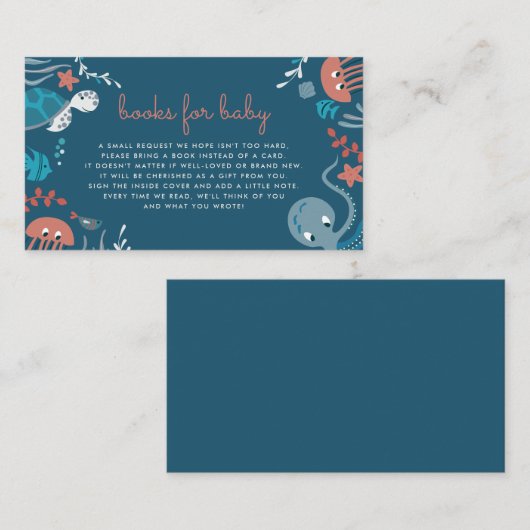 海航海のの本の下で可愛いベビー エンクロージャーカード (正面/裏面)