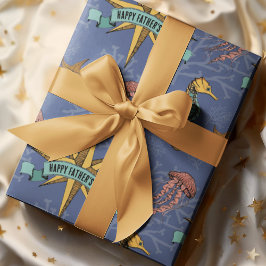 海航海のの海動物の下の海軍の星 ラッピングペーパー