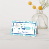 海航海のの赤ちゃんシャワーの下で プレイスカード (正面)