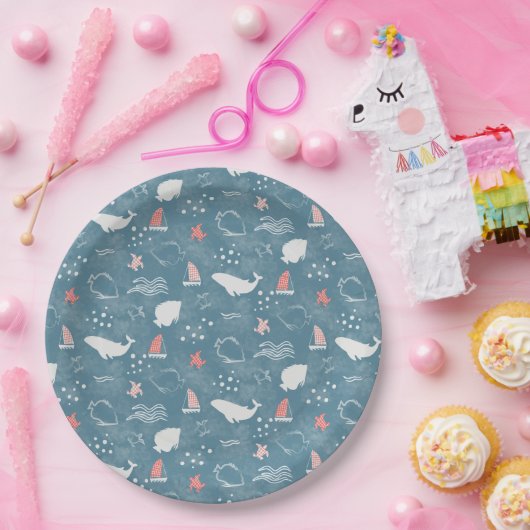 海航海のの赤ちゃんシャワーの下で ペーパープレート (パーティー)