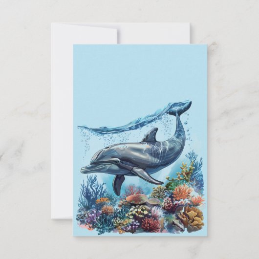 海航海のの赤ちゃんシャワーの下の青い少年 サンキューカード (裏面)