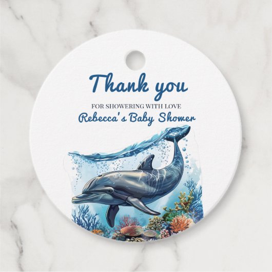 海航海のの赤ちゃんシャワーの下の青い少年 フェイバータグ (正面)