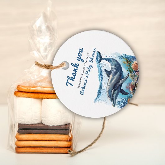 海航海のの赤ちゃんシャワーの下の青い少年 フェイバータグ