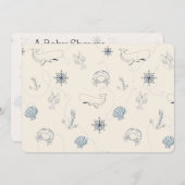 海航海のの赤ちゃんシャワー 招待状 (正面/裏面)