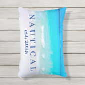 海航海のシーブルーボートデコール アウトドアクッション (正面(縦))