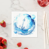 海航海のテーマボーイベビーシャワー スタンダードカクテルナプキン (インサイチュ)