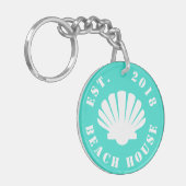 海航海のビーチハウス |テキスト キーホルダー (正面左)