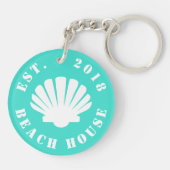 海航海のビーチハウス |テキスト キーホルダー (裏面)