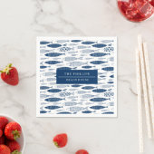 海航海のビーチ魚型 スタンダードカクテルナプキン (インサイチュ)