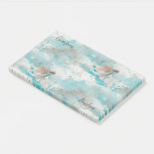 海航海のブルーウォーターカラーウミガメと名前 ポストイット (アングル)