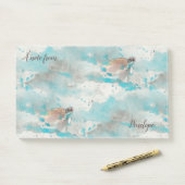 海航海のブルーウォーターカラーウミガメと名前 ポストイット (デスク)