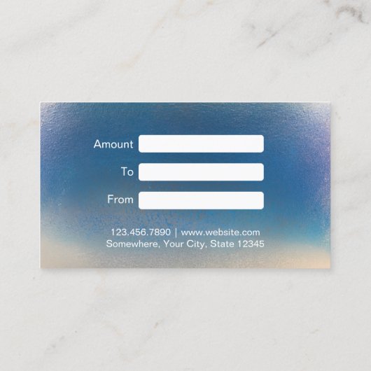 海航海のブルーヒトデのギフト券 割引カード (裏面)