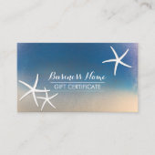 海航海のブルーヒトデのギフト券 割引カード (正面)