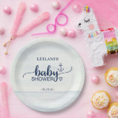 海航海のベビーシャワーいかり ペーパープレート (パーティー)