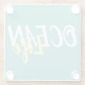 海航海のライフレタリング | ガラスコースター (裏面)