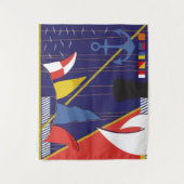 海航海の事旗ヨットの壁覆い タペストリー (正面)