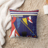 海航海の事旗ヨットブパターン(の模様が)あるルー クッション (ブランケット)