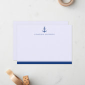 海航海の事海軍ブルーいかり通信 ノートカード (正面/裏面インサイチュ)