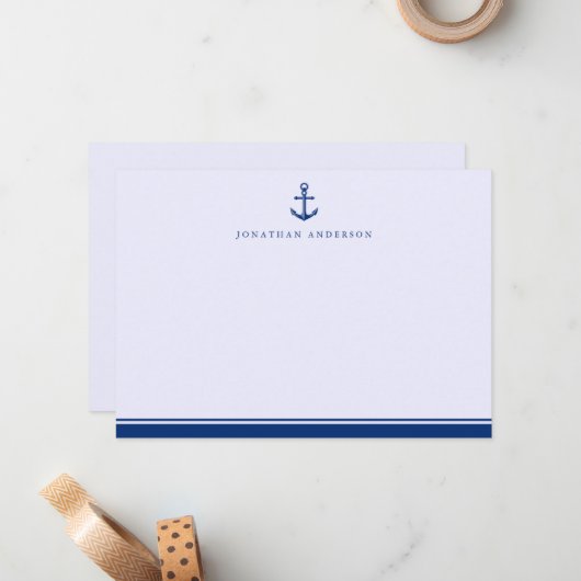 海航海の事海軍ブルーいかり通信 ノートカード (正面/裏面インサイチュ)