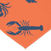 海航海の動物パターンロブスターカニの乗馬 ロングテーブルランナー (コーナー)