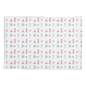 海航海の動物用ボートと灯台 枕カバー (裏面)