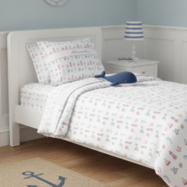 海航海の動物用ボートと灯台 枕カバー