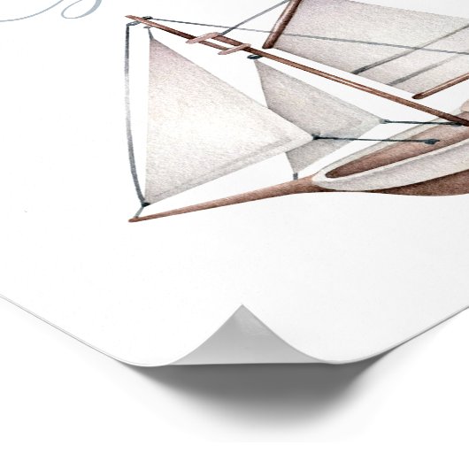 海航海の帆船カード及びギフトサイン ポスター (角)