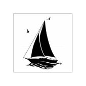 海航海の帆船/帆船/波 ラバースタンプ (インプリント)