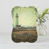 海航海の景油塗装ヴィンテージ灯台 招待状 (スタンド正面)