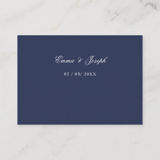 海航海の暗黒海軍の結婚ウェブサイトカード 名刺 (裏面)