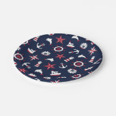 海航海の模様 ペーパープレート (アングル)