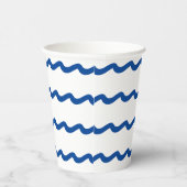 海航海の波の青と白 紙コップ (右)