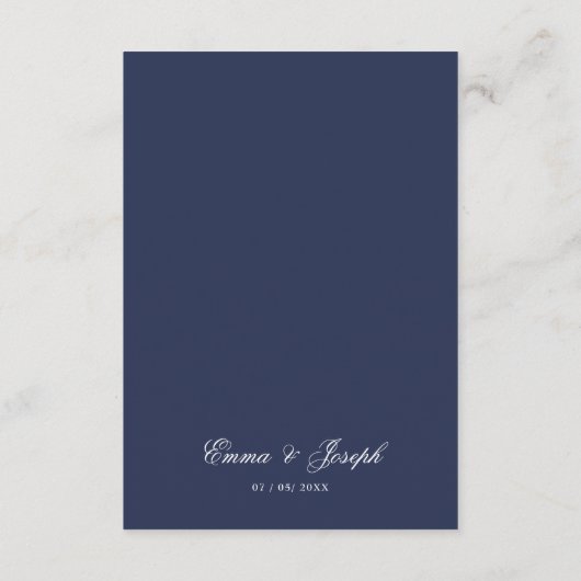 海航海の海軍の結婚詳細囲い エンクロージャーカード (裏面)