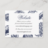 海航海の濃ダークネイビーブルーウェブサイトカード 名刺 (正面)