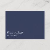 海航海の濃ダークネイビーブルーウェブサイトカード 名刺 (裏面)