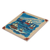 海航海の生伝統的陶器第2号 タイル (側面)