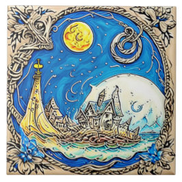 海航海の生伝統的陶磁芸術8号 タイル