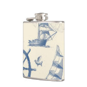 海航海の産詳細のテーマのマット フラスク (左)