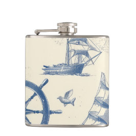 海航海の産詳細のテーマのマット フラスク