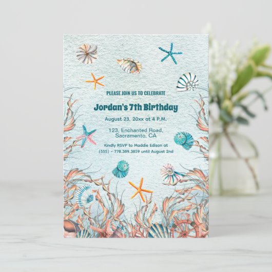 海航海の第7誕生日招待状 招待状 (スタンド正面)