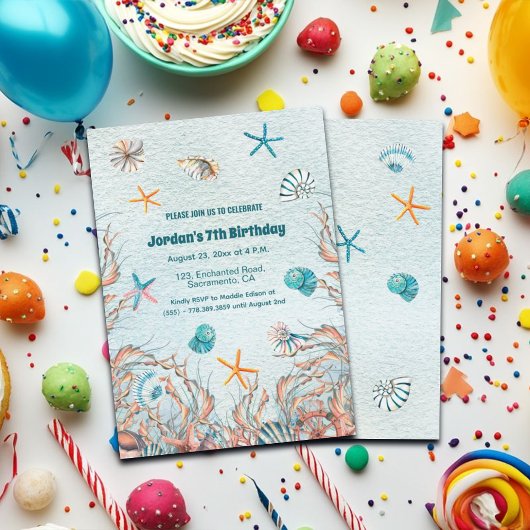 海航海の第7誕生日招待状 招待状