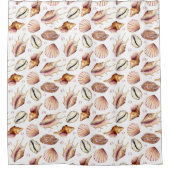 海航海の貝の模様 シャワーカーテン (正面)