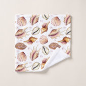 海航海の貝の模様 バスタオルセット (ウォッシュタオル)