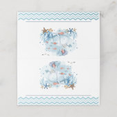 海航海の青の男の子の赤ちゃんのシャワーの下で鯨 プレイスカード (外部開封)