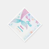 海航海の2歳の誕生日パーティー スタンダードカクテルナプキン (角)