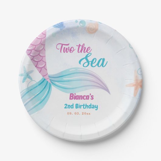 海航海の2歳の誕生日パーティー ペーパープレート (正面)