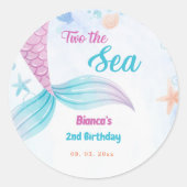 海航海の2歳の誕生日パーティー ラウンドシール (正面)