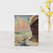 海船船 カード (黄色い花)